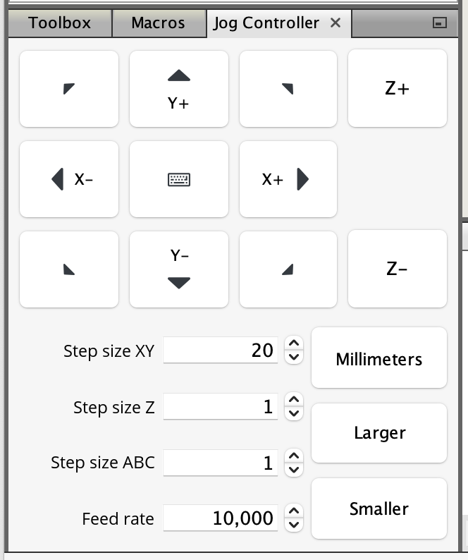 Jog controller screenshot